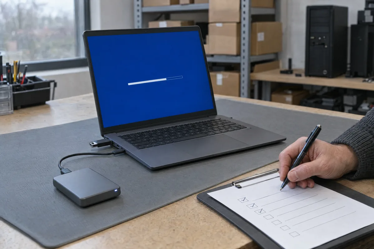 Inštalácia systému na notebooku s prenosom dát z externého disku